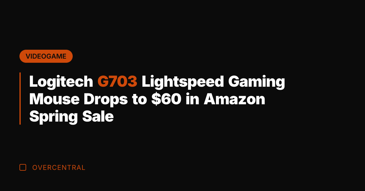 Logitech G703 Lightspeed Gaming Mouse Drops to  in Amazon Spring Sale