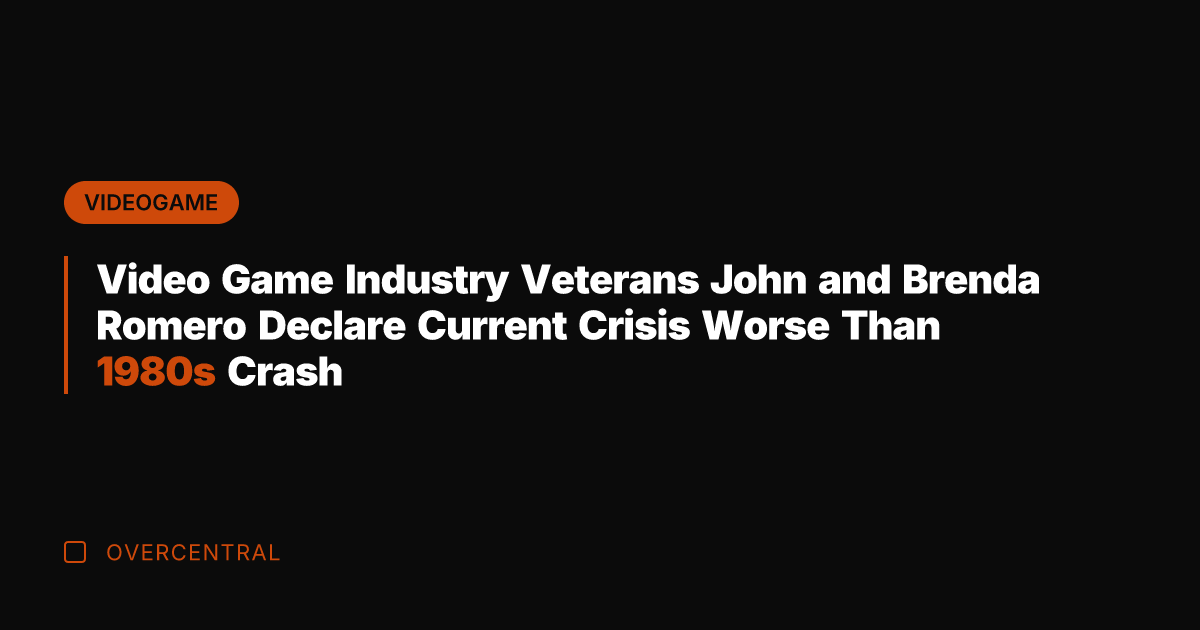 Video Game Industry Veterans John and Brenda Romero Declare Current Crisis Worse