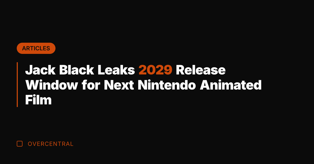Jack Black Leaks 2029 Release Window for Next Nintendo Animated Film