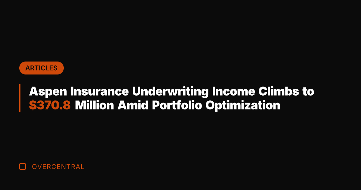 Aspen Insurance Underwriting Income Climbs to 0.8 Million Amid Portfolio Optimization