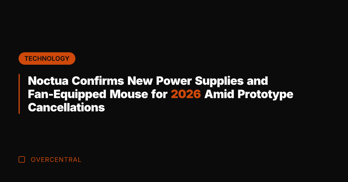 Noctua Confirms New Power Supplies and Fan-Equipped Mouse for 2026 Amid Prototype