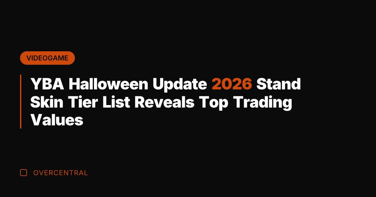 YBA Halloween Update 2026 Stand Skin Tier List Reveals Top Trading Values