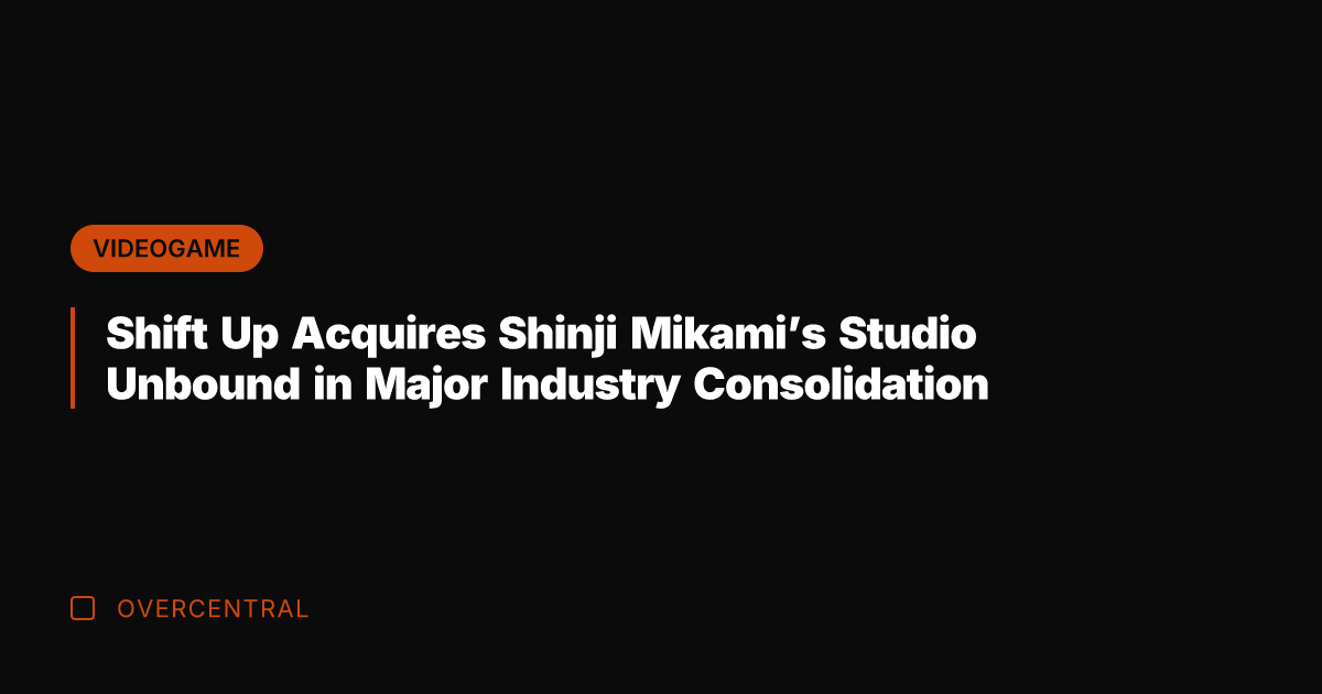 Shift Up Acquires Shinji Mikami's Studio Unbound in Major Industry Consolidation