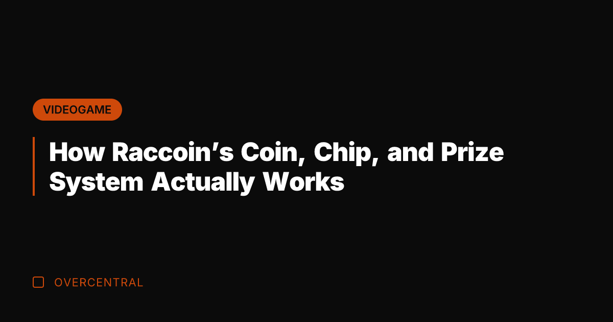 How Raccoin’s Coin, Chip, and Prize System Actually Works