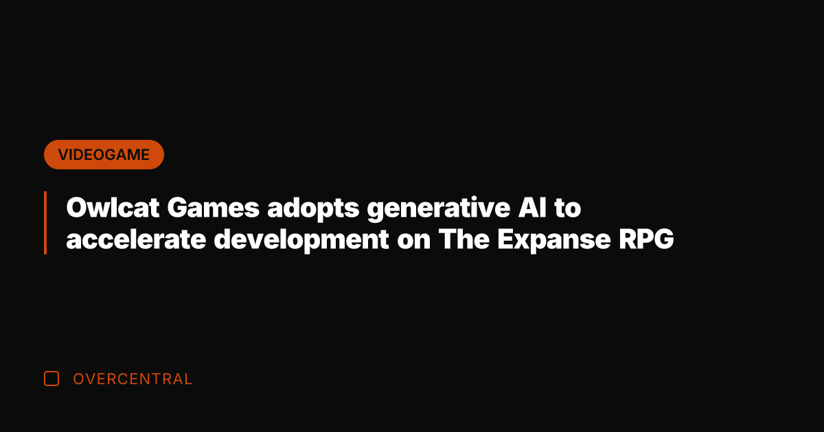 Owlcat Games adopts generative AI to accelerate development on The Expanse RPG