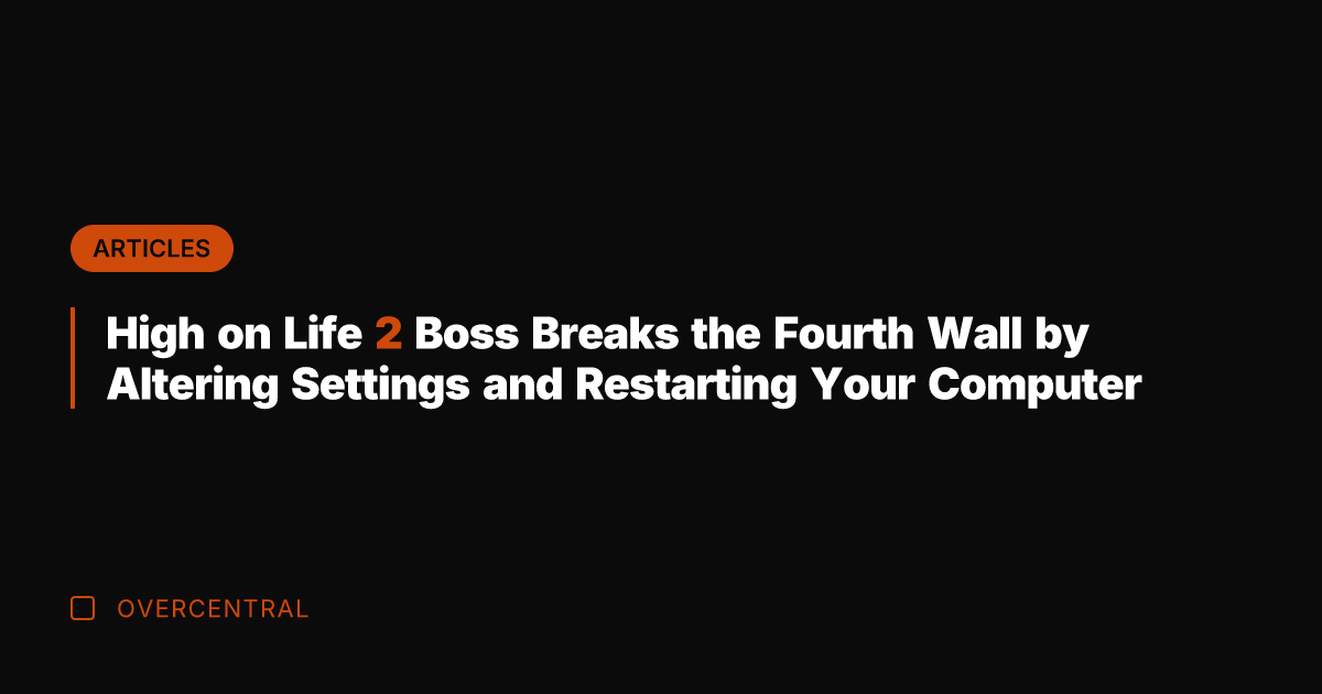High on Life 2 Boss Breaks the Fourth Wall by Altering Settings