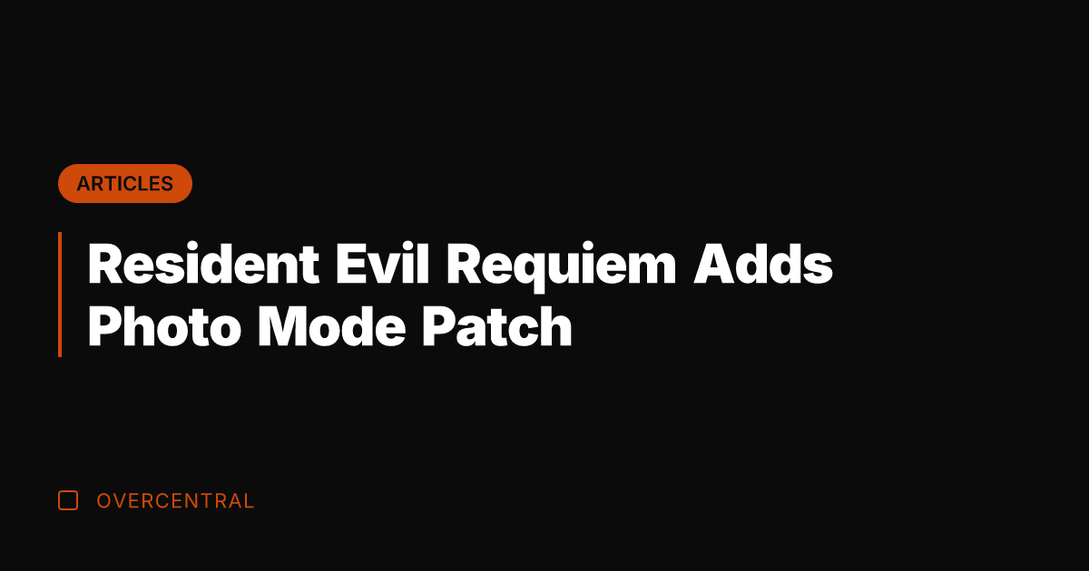 Resident Evil Requiem Adds Photo Mode Patch