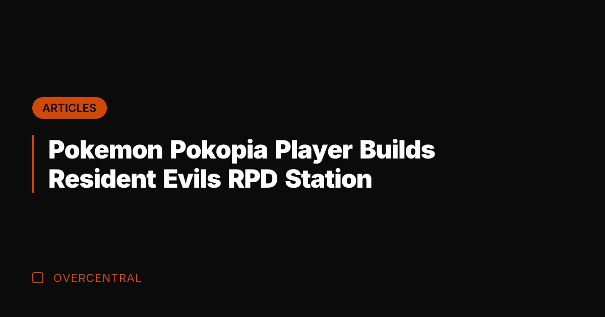 Pokemon Pokopia Player Builds Resident Evils RPD Station