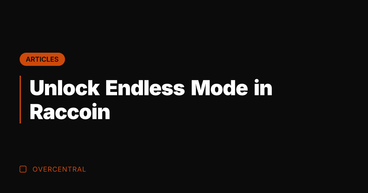 Unlock Endless Mode in Raccoin