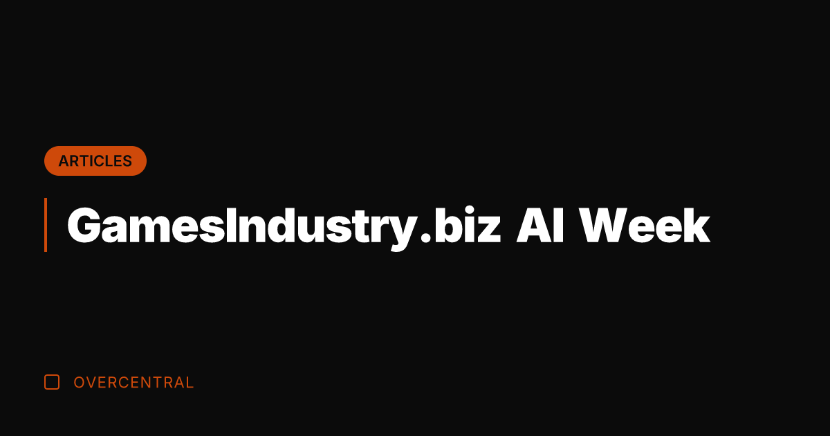 GamesIndustry.biz AI Week