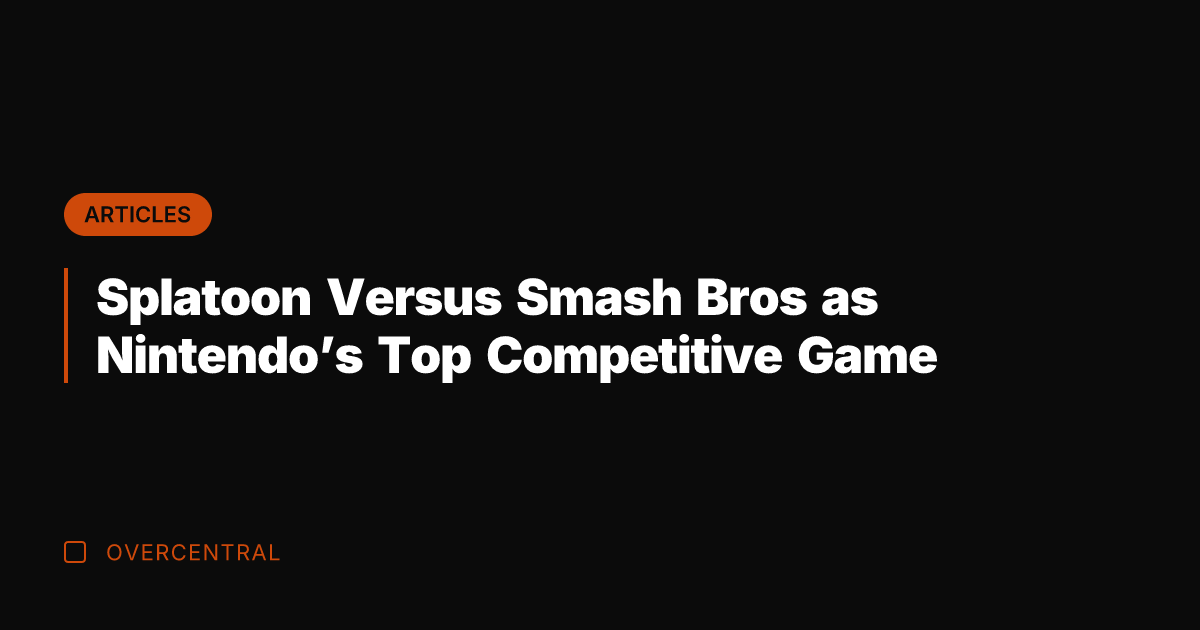 Splatoon Versus Smash Bros as Nintendo's Top Competitive Game