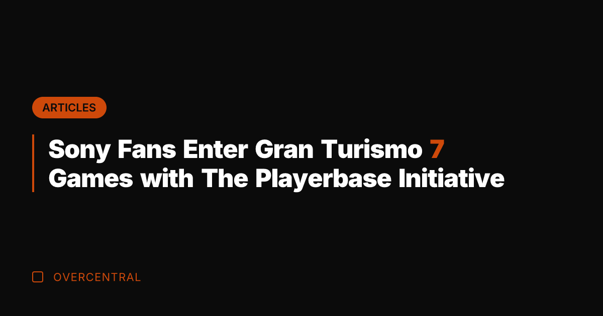 Sony Fans Enter Gran Turismo 7 Games with The Playerbase Initiative