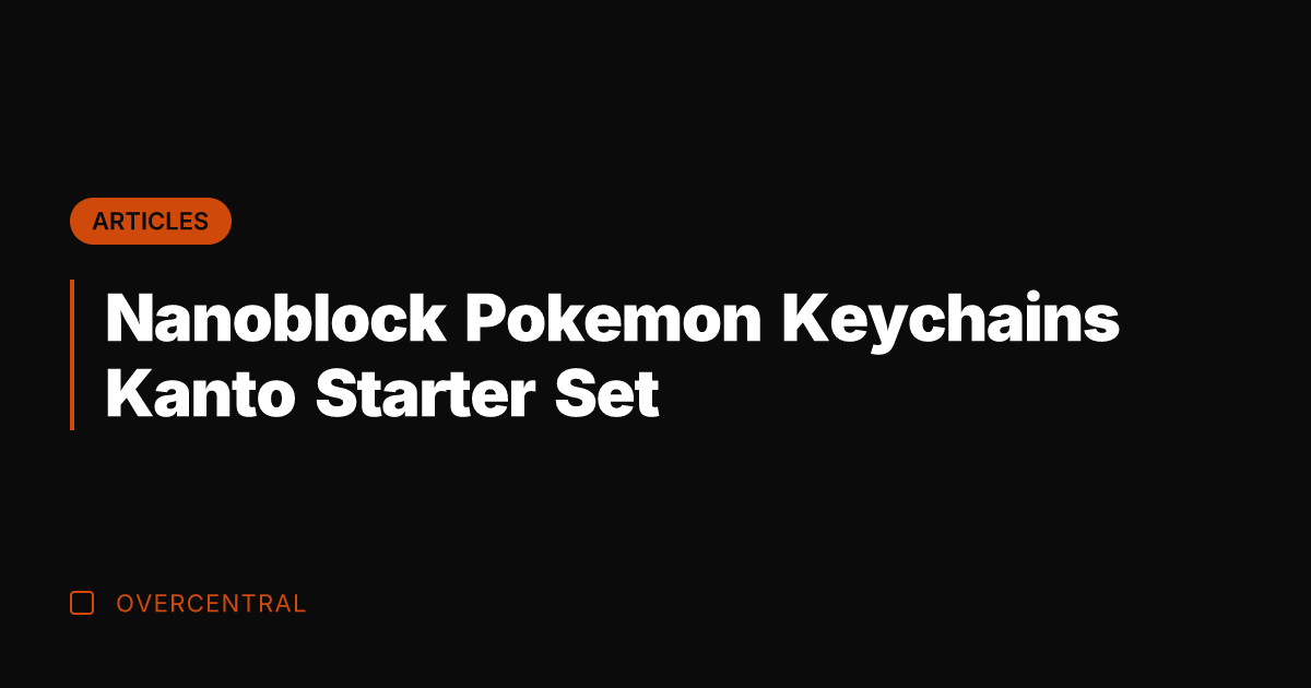 Nanoblock Pokemon Keychains Kanto Starter Set
