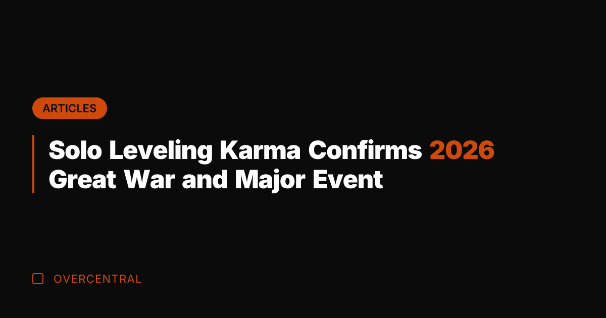 Solo Leveling Karma Confirms 2026 Great War and Major Event