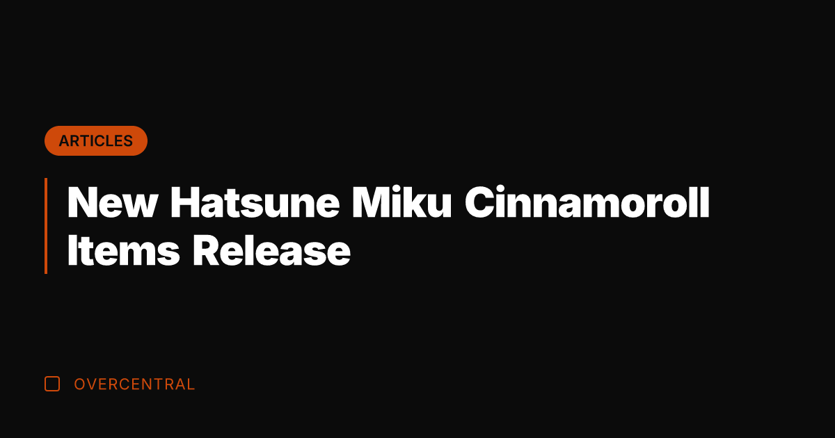 New Hatsune Miku Cinnamoroll Items Release