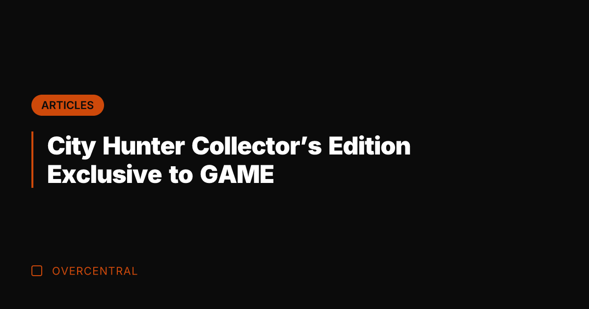 City Hunter Collector's Edition Exclusive to GAME