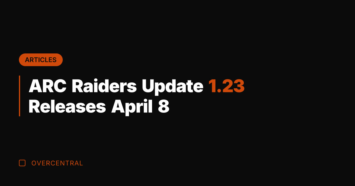 ARC Raiders Update 1.23 Releases April 8
