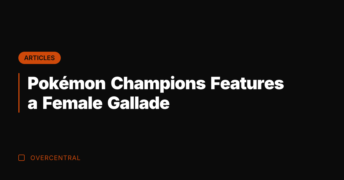 Pokémon Champions Features a Female Gallade