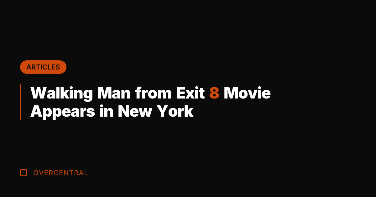 Walking Man from Exit 8 Movie Appears in New York
