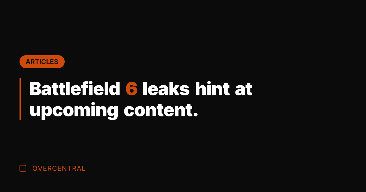 Battlefield 6 leaks hint at upcoming content.