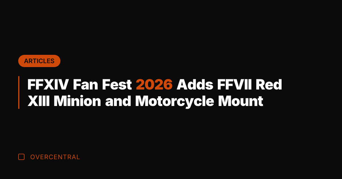 FFXIV Fan Fest 2026 Adds FFVII Red XIII Minion and Motorcycle Mount