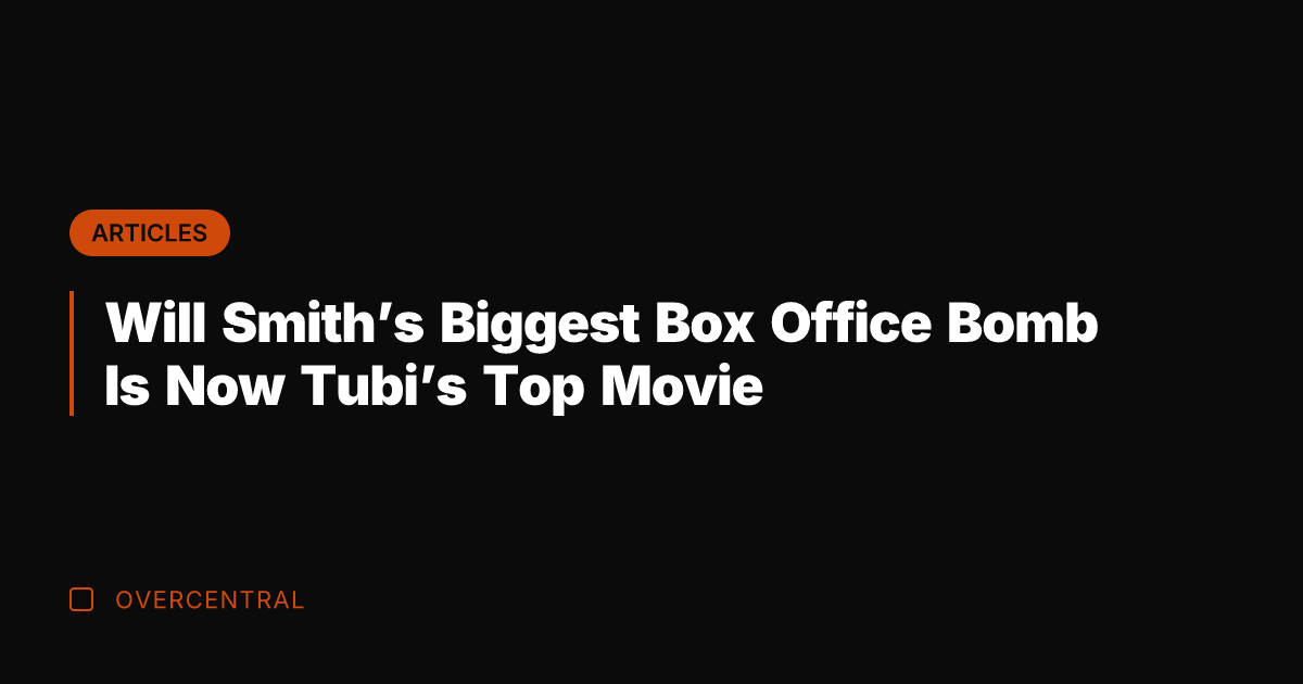 Will Smith's Biggest Box Office Bomb Is Now Tubi's Top Movie
