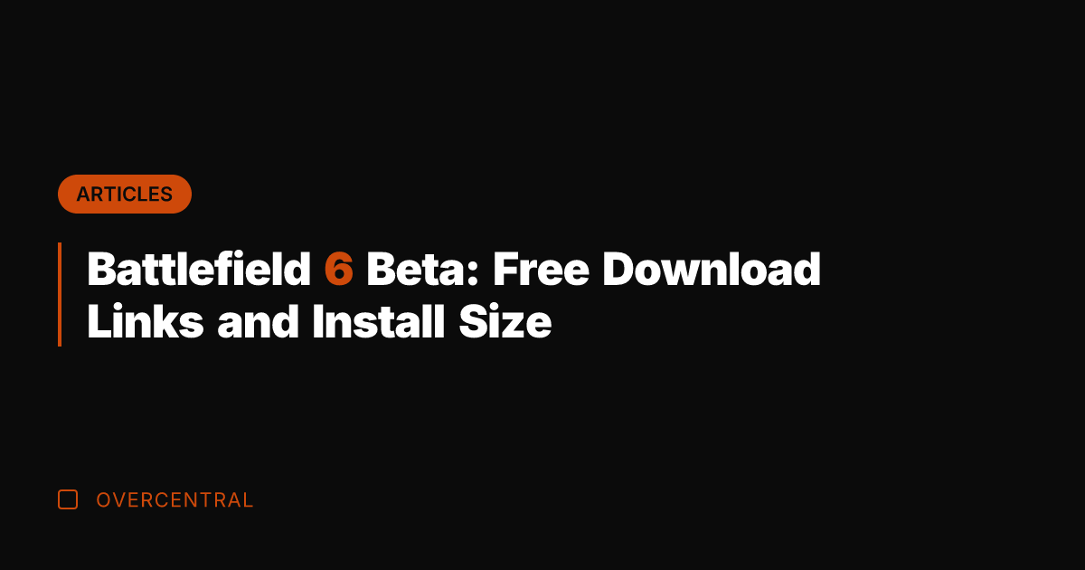 Battlefield 6 Beta: Free Download Links and Install Size