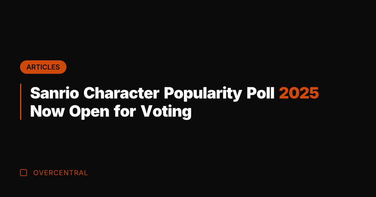 Sanrio Character Popularity Poll 2025 Now Open for Voting