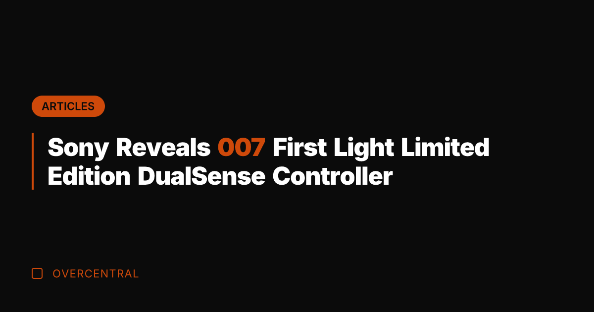 Sony Reveals 007 First Light Limited Edition DualSense Controller