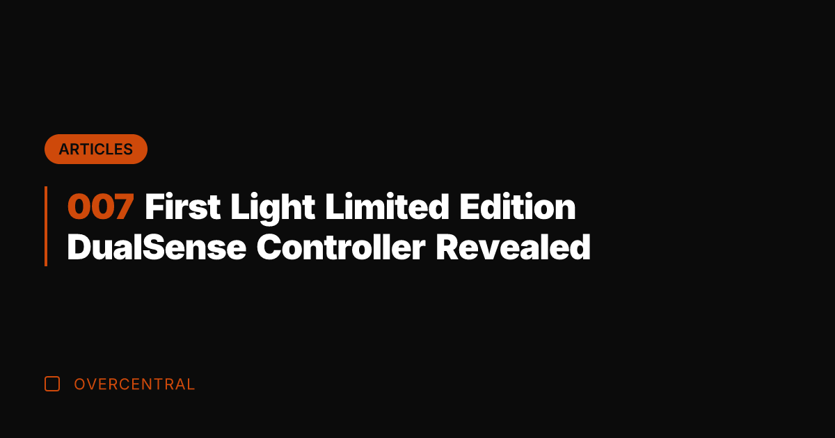 007 First Light Limited Edition DualSense Controller Revealed