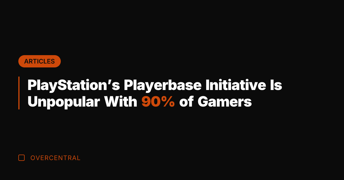 PlayStation's Playerbase Initiative Is Unpopular With 90% of Gamers