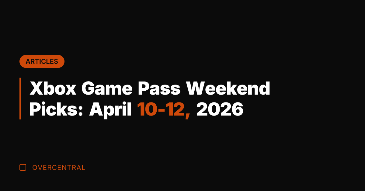 Xbox Game Pass Weekend Picks: April 10-12, 2026