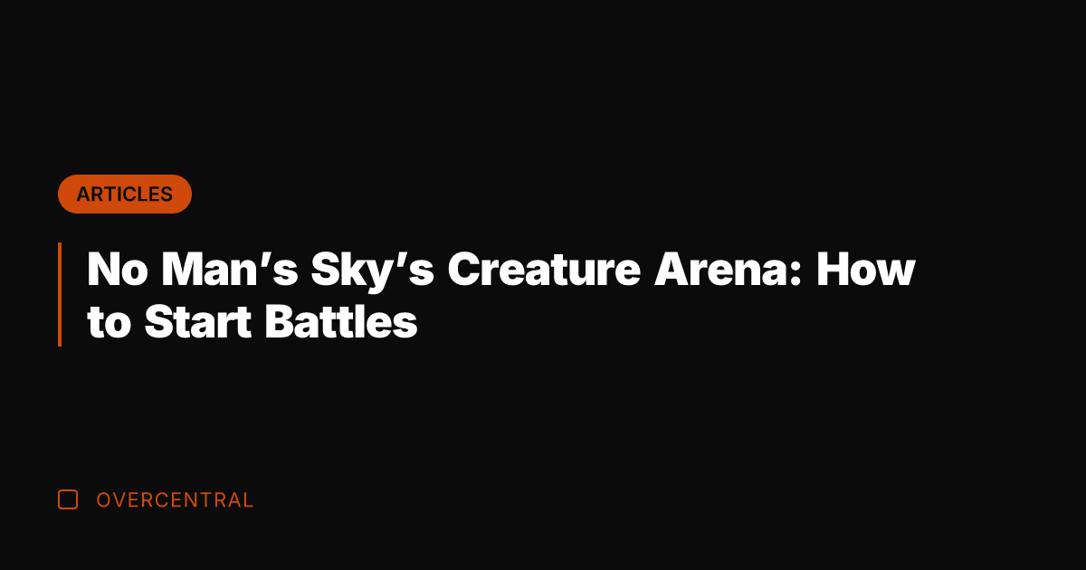 No Man's Sky's Creature Arena: How to Start Battles