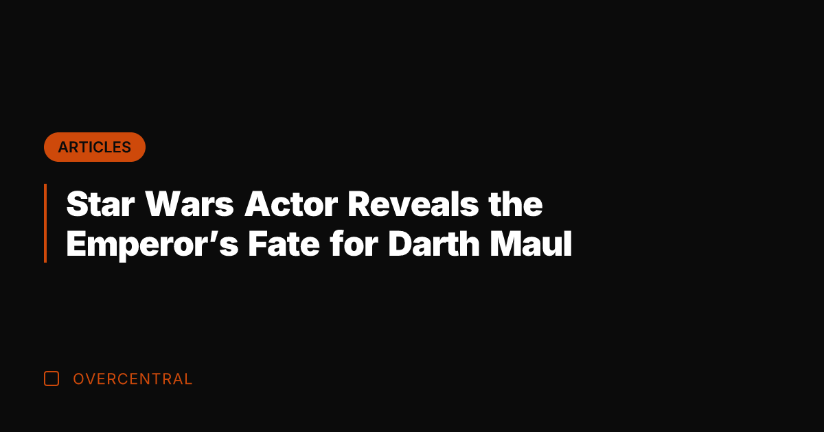 Star Wars Actor Reveals the Emperor's Fate for Darth Maul