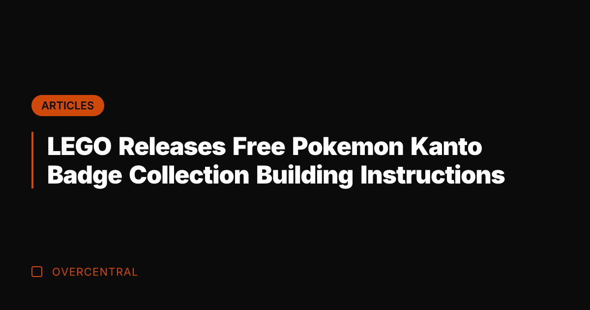 LEGO Releases Free Pokemon Kanto Badge Collection Building Instructions