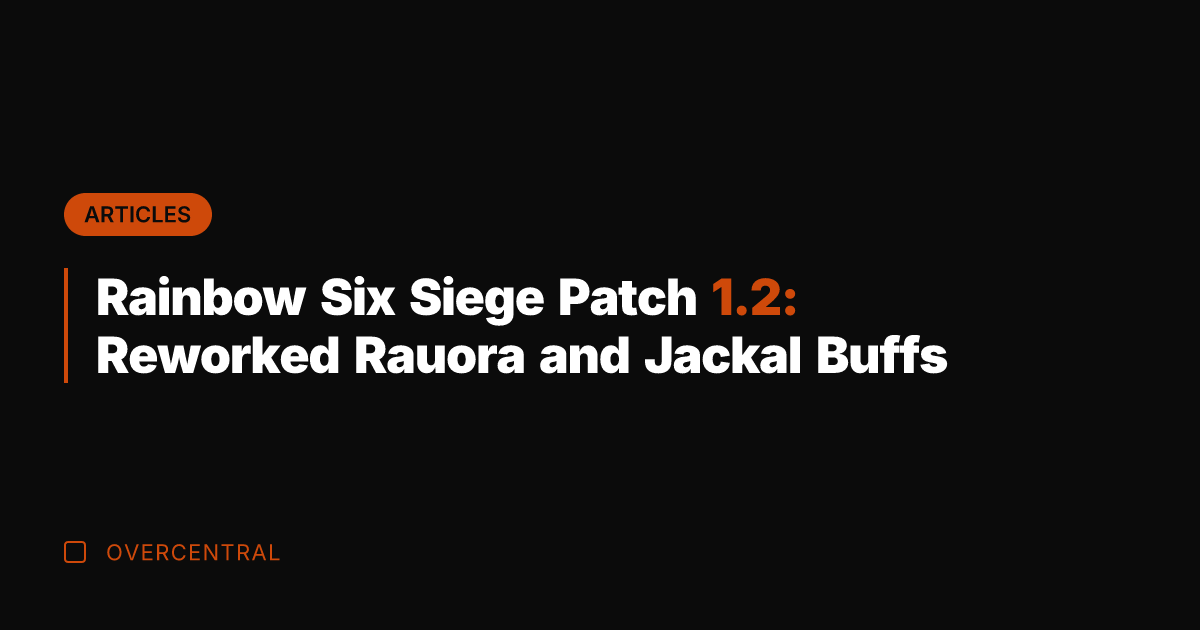 Rainbow Six Siege Patch 1.2: Reworked Rauora and Jackal Buffs