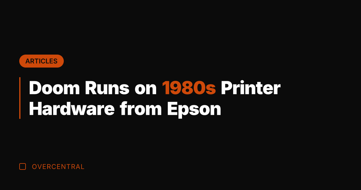 Doom Runs on 1980s Printer Hardware from Epson