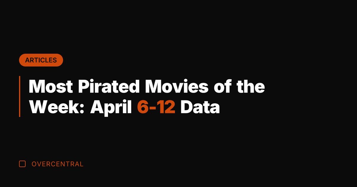 Most Pirated Movies of the Week: April 6-12 Data