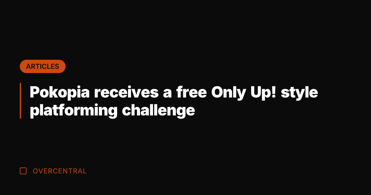 Pokopia receives a free Only Up! style platforming challenge