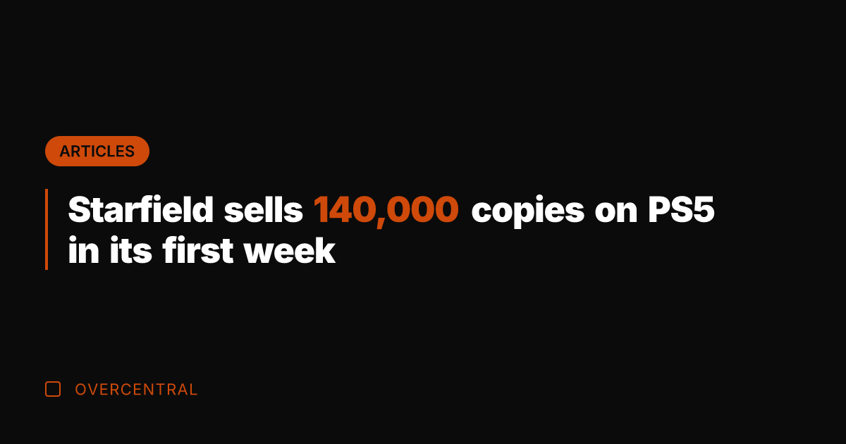 Starfield sells 140,000 copies on PS5 in its first week