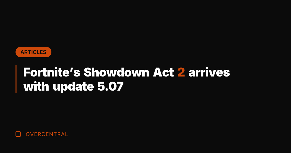 Fortnite's Showdown Act 2 arrives with update 5.07