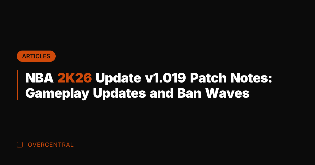 NBA 2K26 Update v1.019 Patch Notes: Gameplay Updates and Ban Waves
