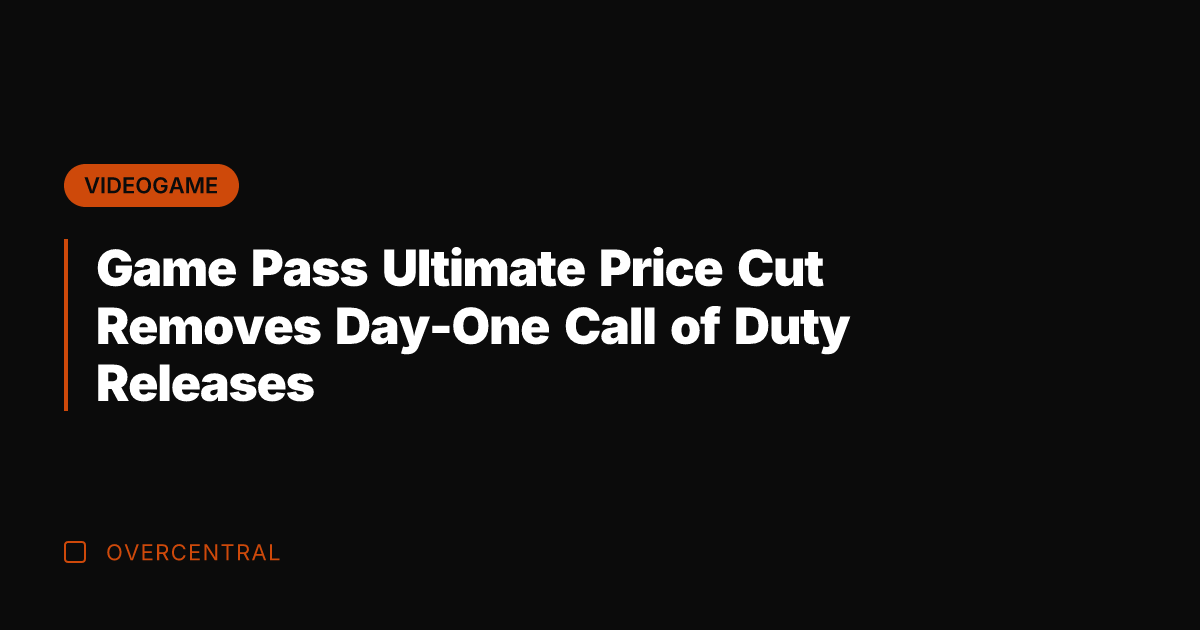 Game Pass Ultimate Price Cut Removes Day-One Call of Duty Releases