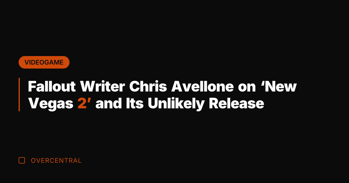 Fallout Writer Chris Avellone on 'New Vegas 2' and Its Unlikely Release