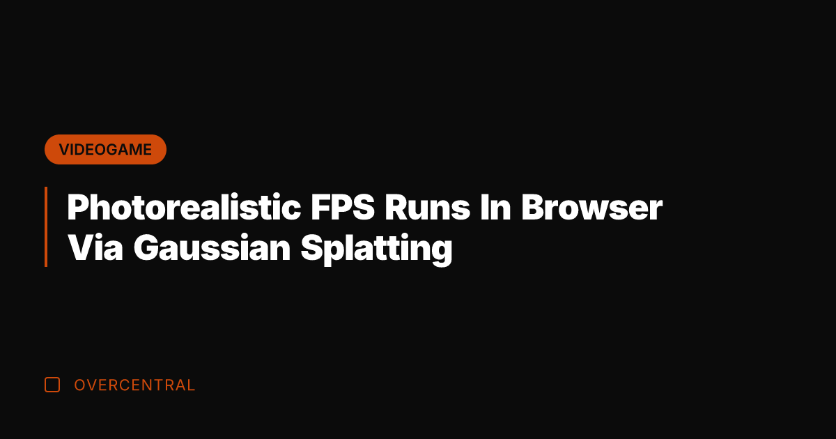 Photorealistic FPS Runs In Browser Via Gaussian Splatting