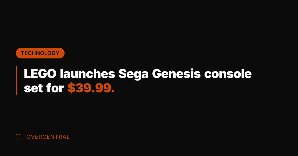 LEGO launches Sega Genesis console set for .99.