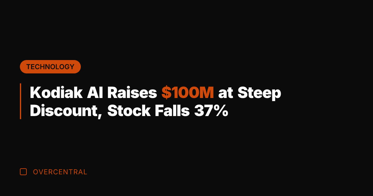 Kodiak AI Raises 0M at Steep Discount, Stock Falls 37%
