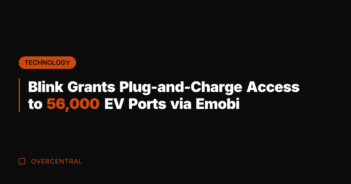 Blink Grants Plug-and-Charge Access to 56,000 EV Ports via Emobi