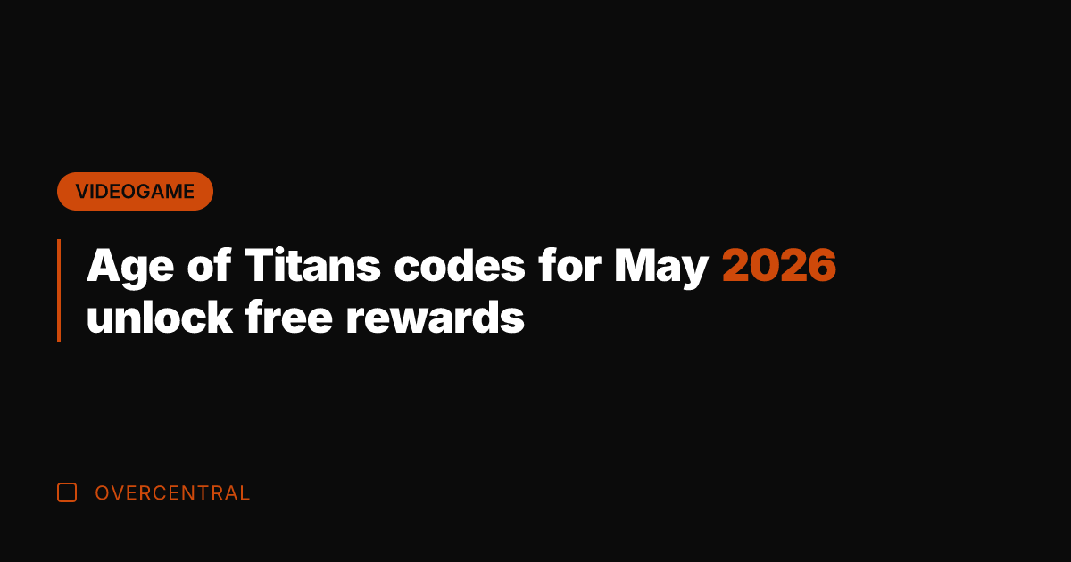 Age of Titans codes for May 2026 unlock free rewards