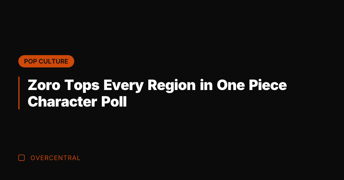 Zoro Tops Every Region in One Piece Character Poll